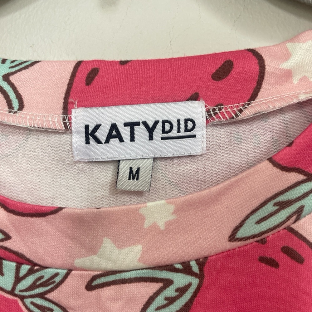 Katydid Pink Strawberry Print Short Sleeve Tee - Picture 2 of 5